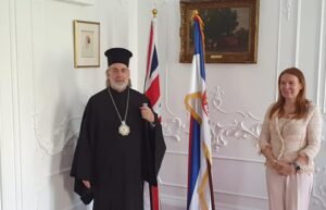 Visit of His Eminence Archbishop Nikitas to the Ambassador of Serbia