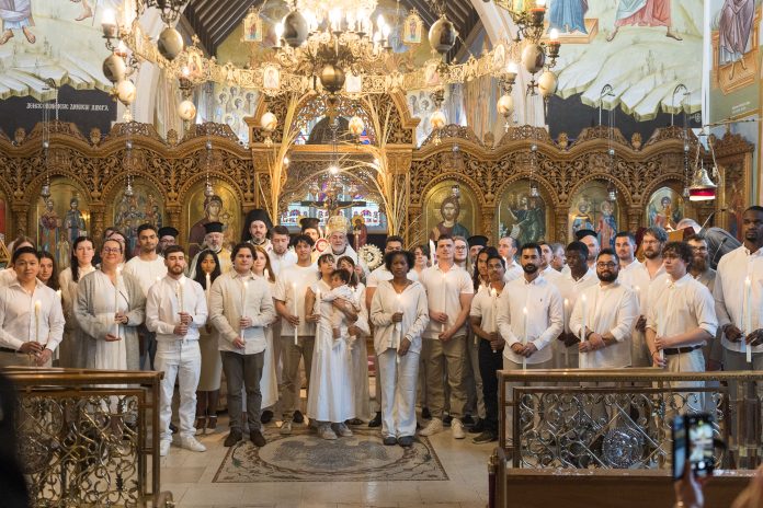 43 individuals were welcomed into the Orthodox Church by Archbishop Nikitas